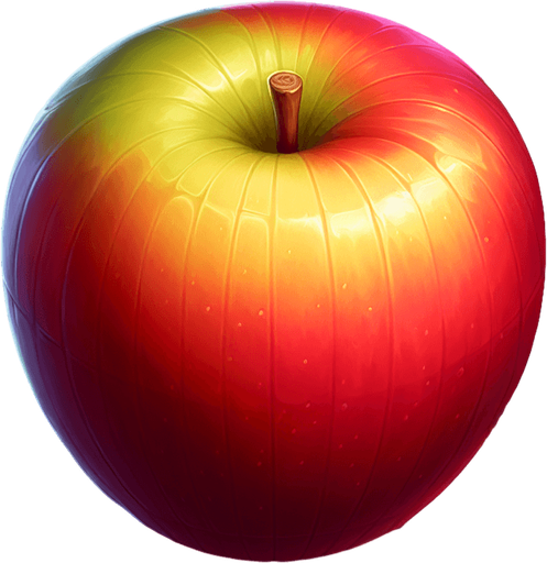 Apple.
Single Game Texture. In-Game asset. 2d. Blank background. High contrast. No shadows.