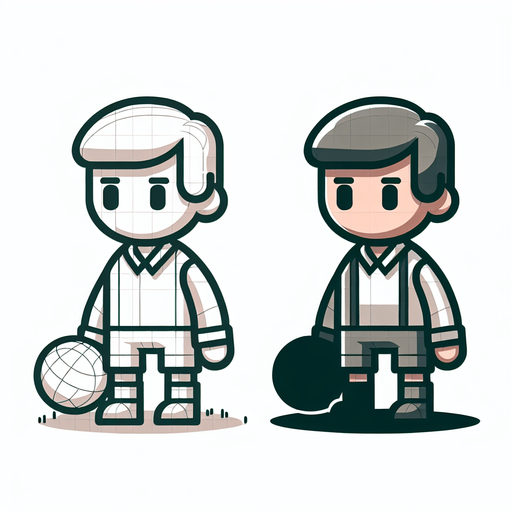 A simple 2d Player.
Single Game Texture. In-Game asset. 2d. Blank background. High contrast. No shadows.