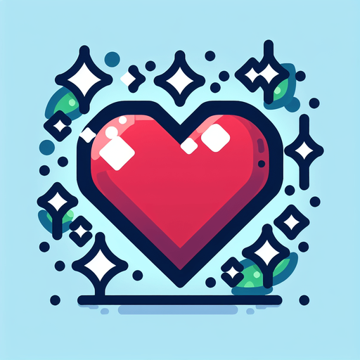 heart.
Single Game Texture. In-Game asset. 2d. Blank background. High contrast. No shadows.