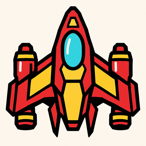 Spaceship.
In-Game asset.  2d.  High contrast.  No shadows