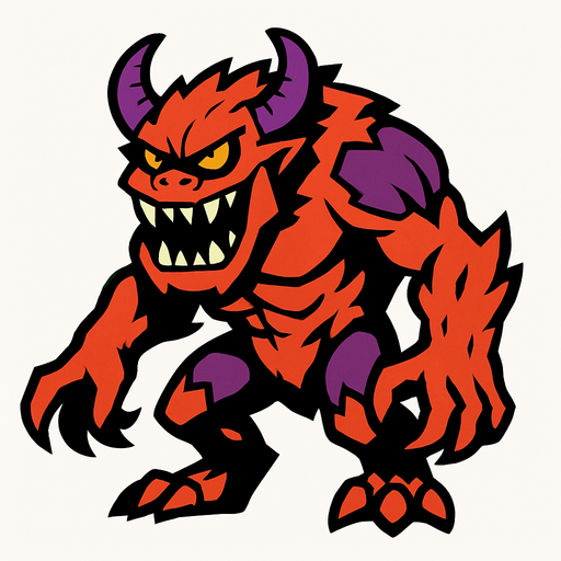 Canavar.
In-Game asset.  2d.  High contrast.  No shadows