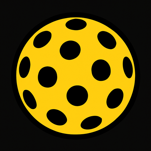 Yellow ball with black dots.
In-Game asset.  2d.  High contrast.  No shadows