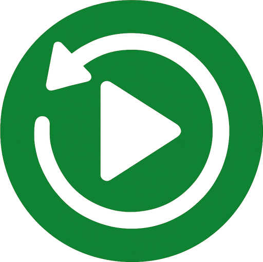 replay button.
In-Game asset.  2d.  High contrast.  No shadows