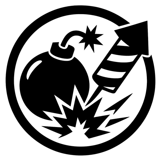 Una bomba grande y un cohete de fuego artificial chino