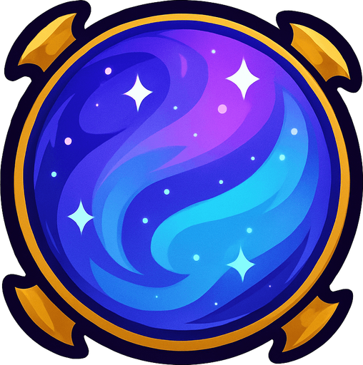 magic ball.
In-Game asset.  2d.  High contrast.  No shadows
