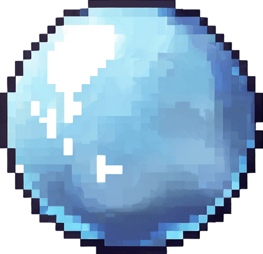 This bubble but with a pixel effect that is has just popped