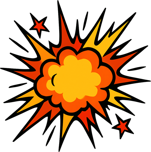 patlama.
In-Game asset.  2d.  High contrast.  No shadows