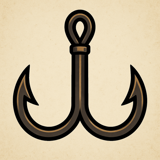 double pointed hook.
In-Game asset.  2d.  High contrast.  No shadows