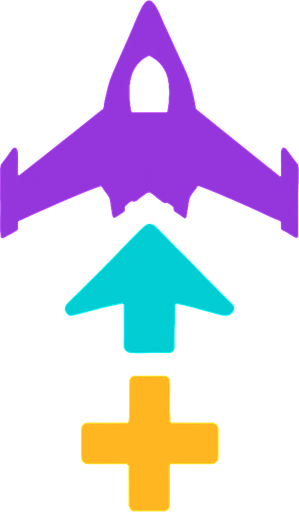 A power-up logo for spaceships.
In-Game asset.  2d.  High contrast.  No shadows