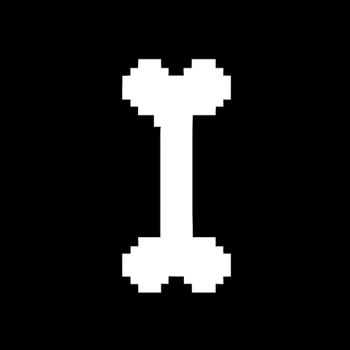 make bones like undartale sans but just one bone.
In-Game asset.  2d.  High contrast.  No shadows