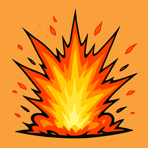 Ateş - Patlama.
In-Game asset.  2d.  High contrast.  No shadows