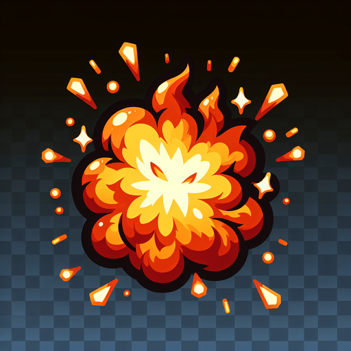 fire blast.
Single Game Texture.  In-Game asset.  2d.  Blank background.  High contrast.  No shadows
