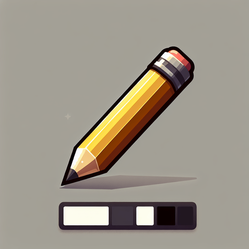 Pencil.
Single Game Texture.  In-Game asset.  2d.  Blank background.  High contrast.  No shadows