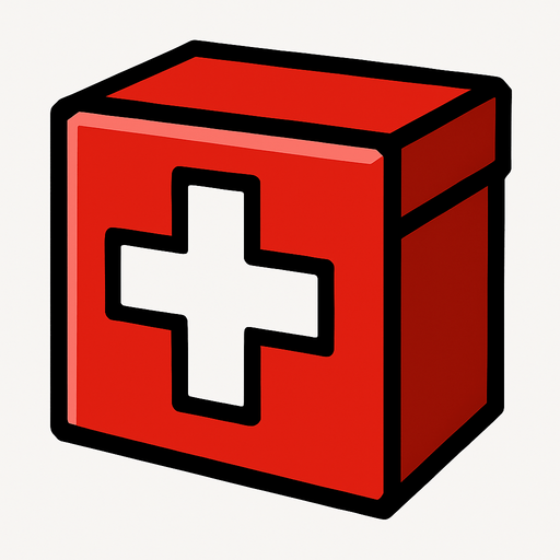 Life box.
In-Game asset.  2d.  High contrast.  No shadows