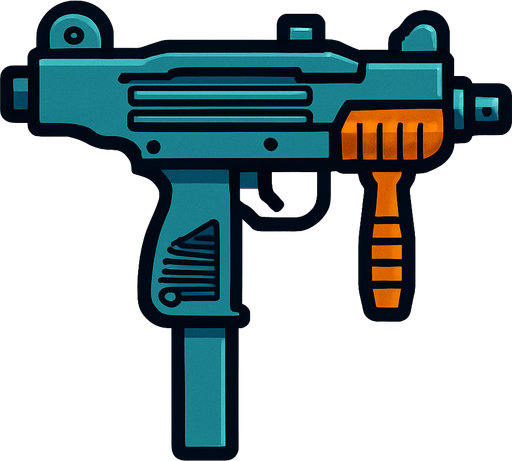 Uzi çiz.
In-Game asset.  2d.  High contrast.  No shadows