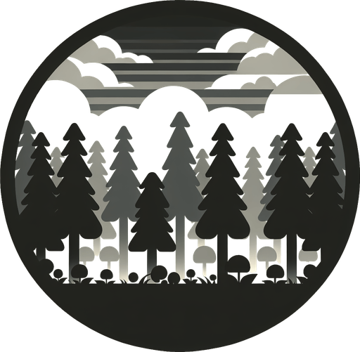 A repeating background tree layer for an endless runner.
Single Game Texture. In-Game asset. 2d. Blank background. High contrast. No shadows.