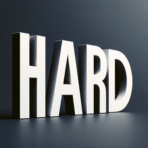 Hard text.
A text that says Hard