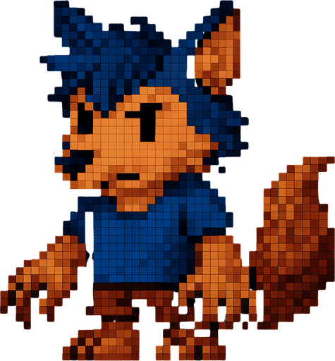 Nariz de lobo, pixel art