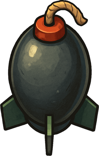 fat bullet bomb top view