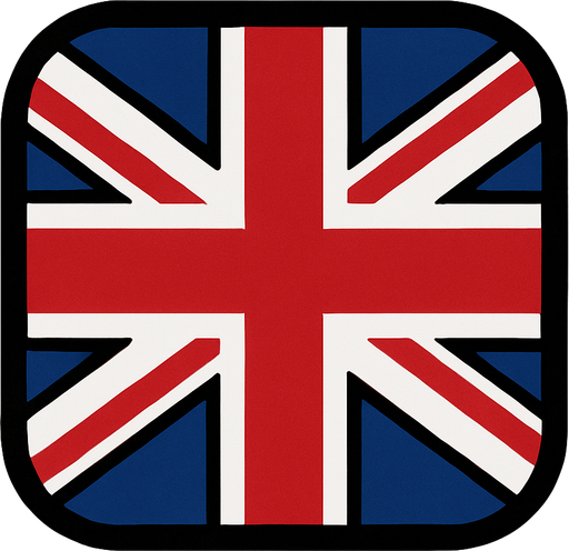 Иконка английского языка флаг без текста
In-Game asset.  2d.  High contrast.  No shadows