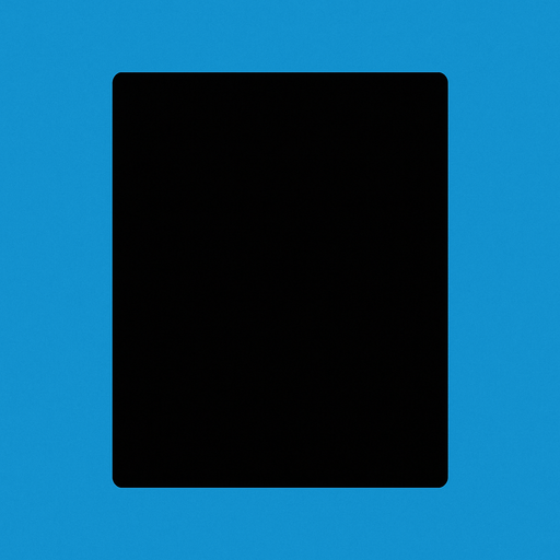 black rectangle.
In-Game asset.  2d.  High contrast.  No shadows