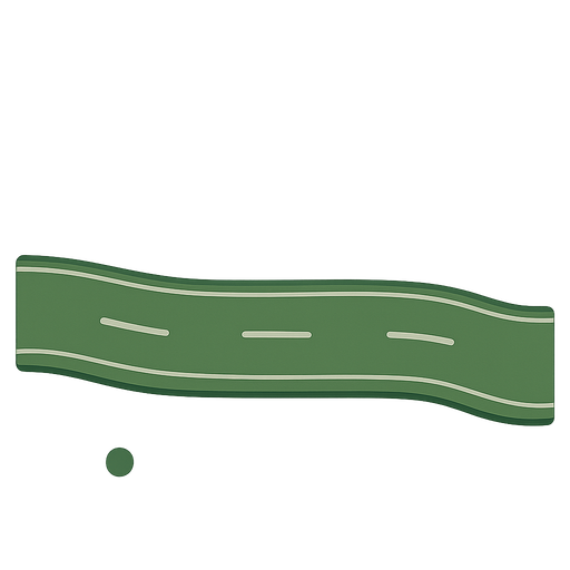 green road. No background. Transparent background. Blank background. No shadows. 2d. In-Game asset. flat