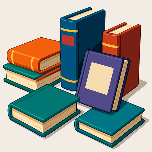 Pack of different books.
In-Game asset.  High contrast.  No shadows. 3D