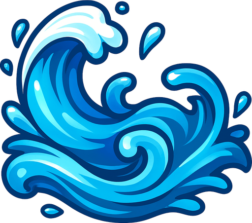 water, 3d, yazısız.
In-Game asset.  2d.  High contrast.  No shadows