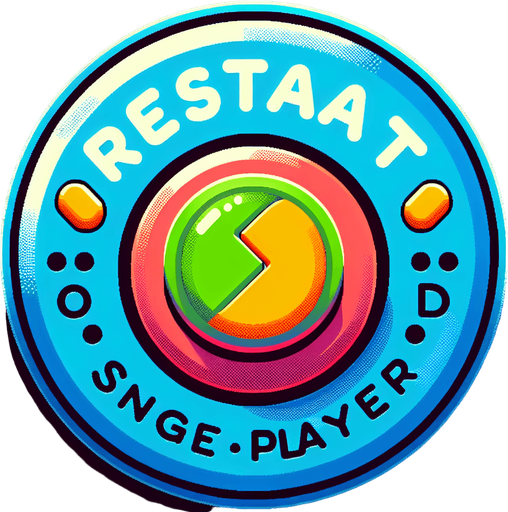 A restart button Single Game Texture. In-Game asset. 2d. Blank background. High contrast. No shadows.