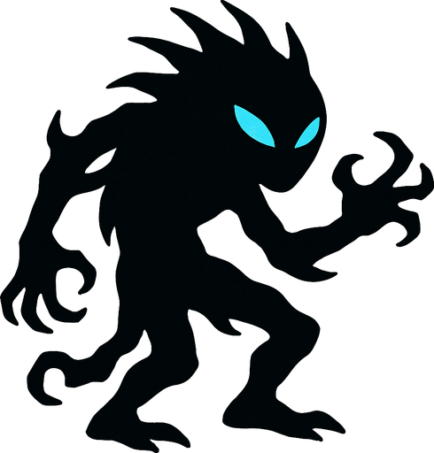 shadowCreature.
In-Game asset.  2d.  High contrast.  No shadows