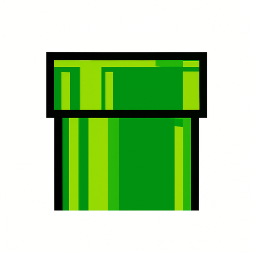 a long mario pipeTop. pixel PIPE TOP
In-Game asset.  2d.  High contrast.  No shadows