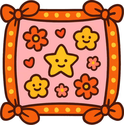 cute design scarf top view..
In-Game asset.  2d.  High contrast.  No shadows