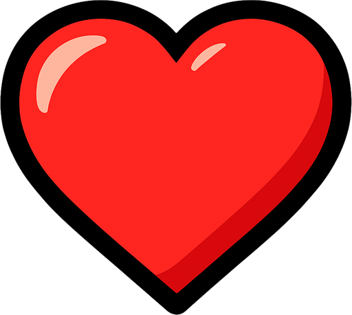 heart.
In-Game asset.  2d.  High contrast.  No shadows