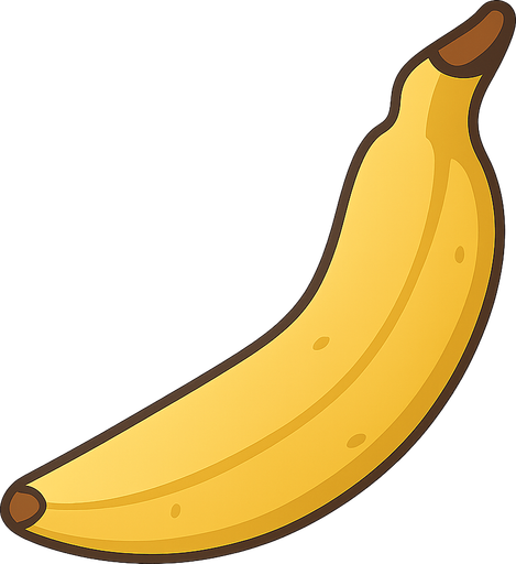 banana. No background. Transparent background. Blank background. No shadows. 2d. In-Game asset. flat