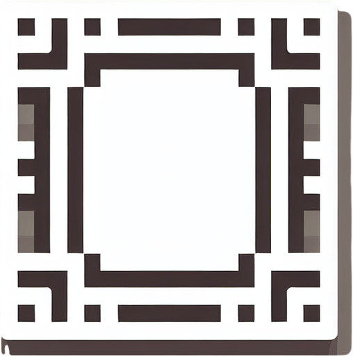 a white geometric square shape
Single Game Texture. In-Game asset. 2d. Blank background. High contrast. No shadows.