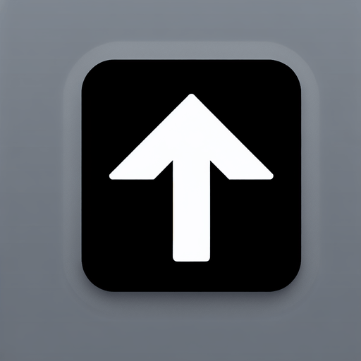 Fast white up arrow. Simple design. Black background..
Single Game Texture.  In-Game asset.  2d.  Blank background.  High contrast.  No shadows