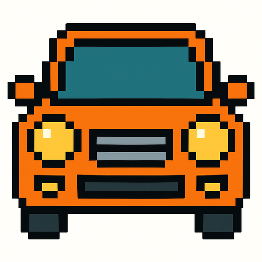 Car facing front.
In-Game asset.  2d.  High contrast.  No shadows