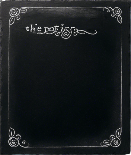 Word "POTION" in chalk