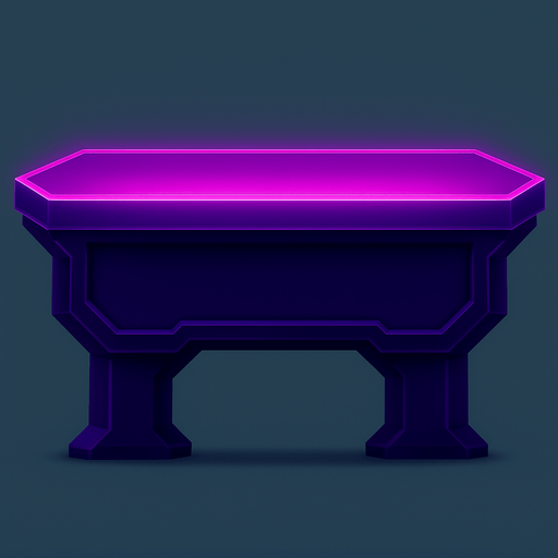 Neon cyberpunk futuristic glowing side-view 2d platformer style platform flat top
