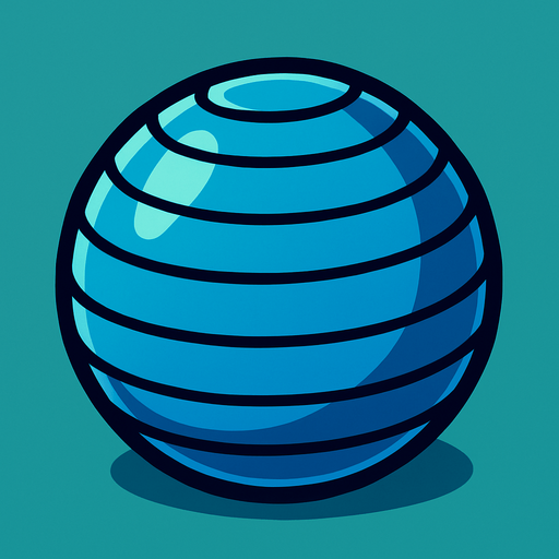 yoga ball.
In-Game asset.  2d.  High contrast.  No shadows