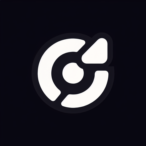reset icon.
2d. white stroke. black background