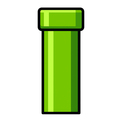 tubo de flappy bird.
In-Game asset.  2d.  High contrast.  No shadows