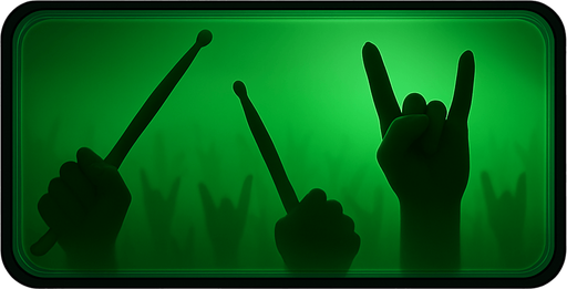 add drum sticks held on both sides