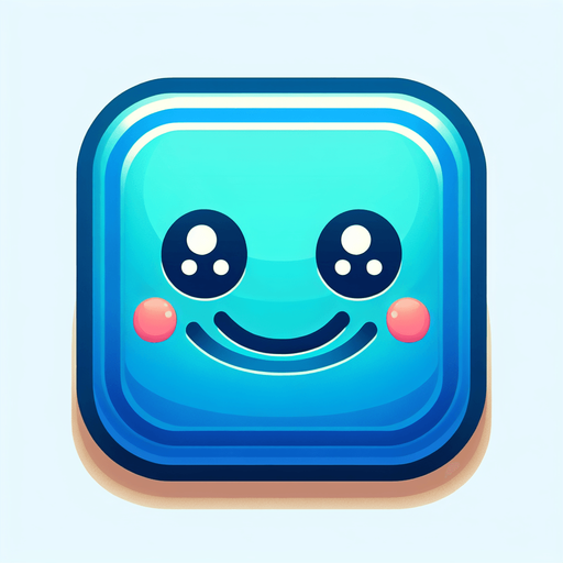 Perfectly square bright blue game piece with cute happy face. Cartoon style. Cute art style. Simple vector style. No Shadows.
Single Game Texture. In-Game asset. 2d. Blank background. High contrast. No shadows.