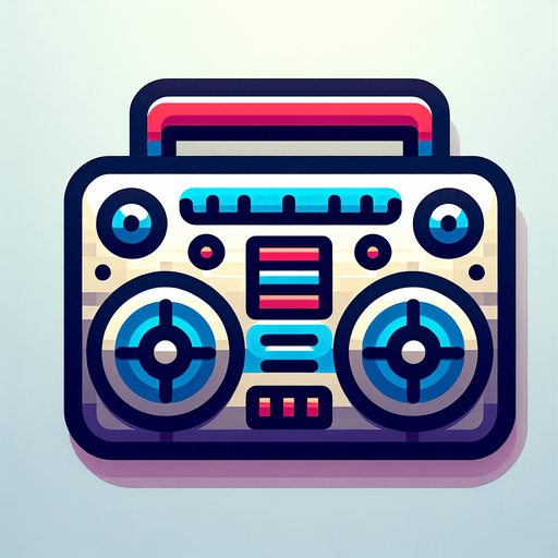 A boombox icon Single Game Texture. In-Game asset. 2d. Blank background. High contrast. No shadows.