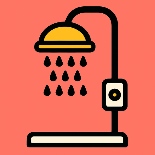 shower.
In-Game asset.  2d.  High contrast.  No shadows