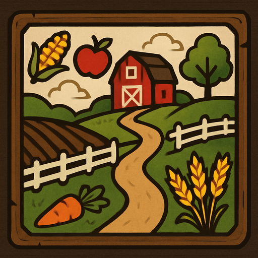 Tablero de granja.
In-Game asset.  2d.  High contrast