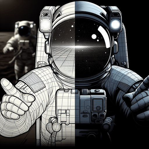 an astronaut.
Single Game Texture. In-Game asset. 2d. Blank background. High contrast. No shadows.