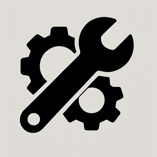 Minimalist mechanics icon.
In-Game asset.  2d.  High contrast.  No shadows