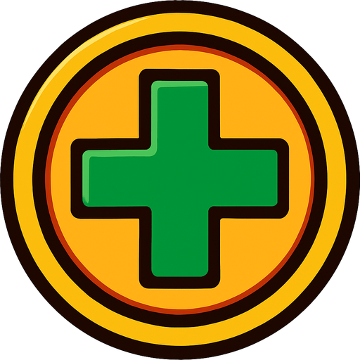 şifa tokeni.
In-Game asset.  2d.  High contrast.  No shadows